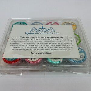 🌿 hydraAromatherapy Shower Burst Bundle 12-Pack + Sachet Relax Refresh NEW 🌿